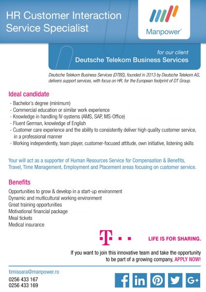Entry Job Opportunities - HR Specialist_Deutsche